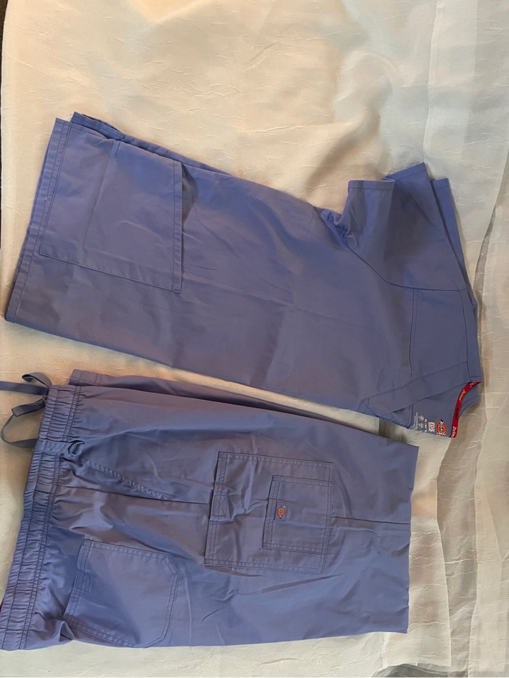 Dickies Steel Blue V-Neck Scrub Top